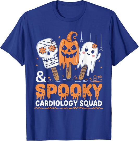 Cardiology Nurse Halloween Spooky Nursing Trick Or Treat T-Shirt - T-Shirt | Royal
