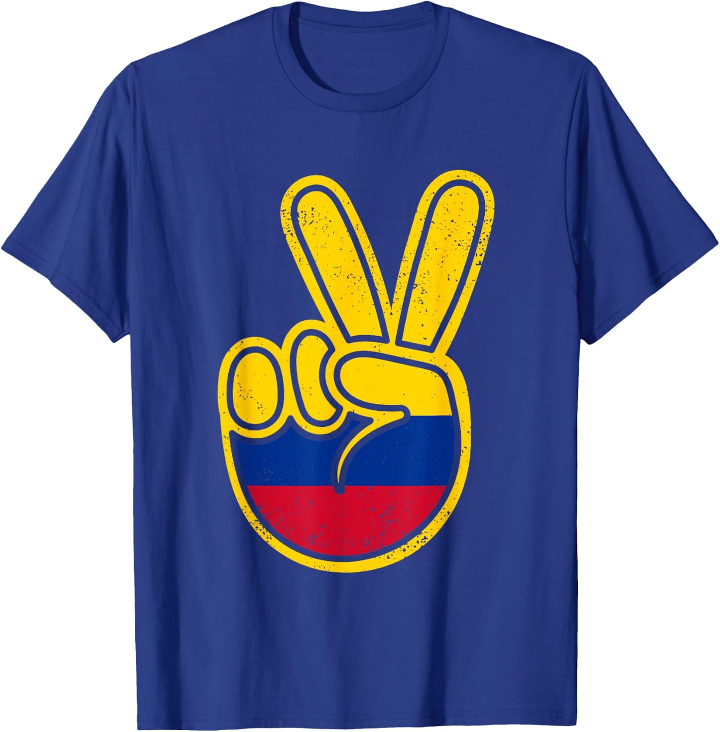 Colombia Flag Peace Sign Funny Colombian Retro Boys Toddler T-Shirt - T-Shirt | Royal