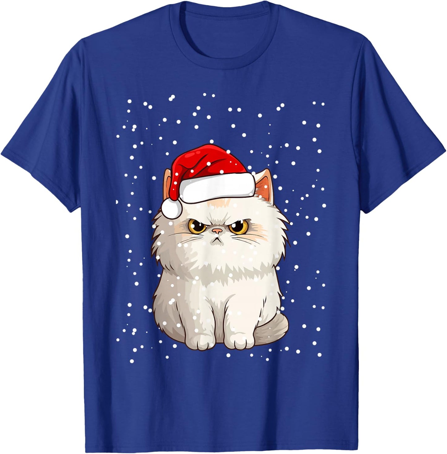 Funny Christmas Cat for Grumpy Teen, Girl, Boy, Mom or Dad! T-Shirt - T-Shirt | Royal