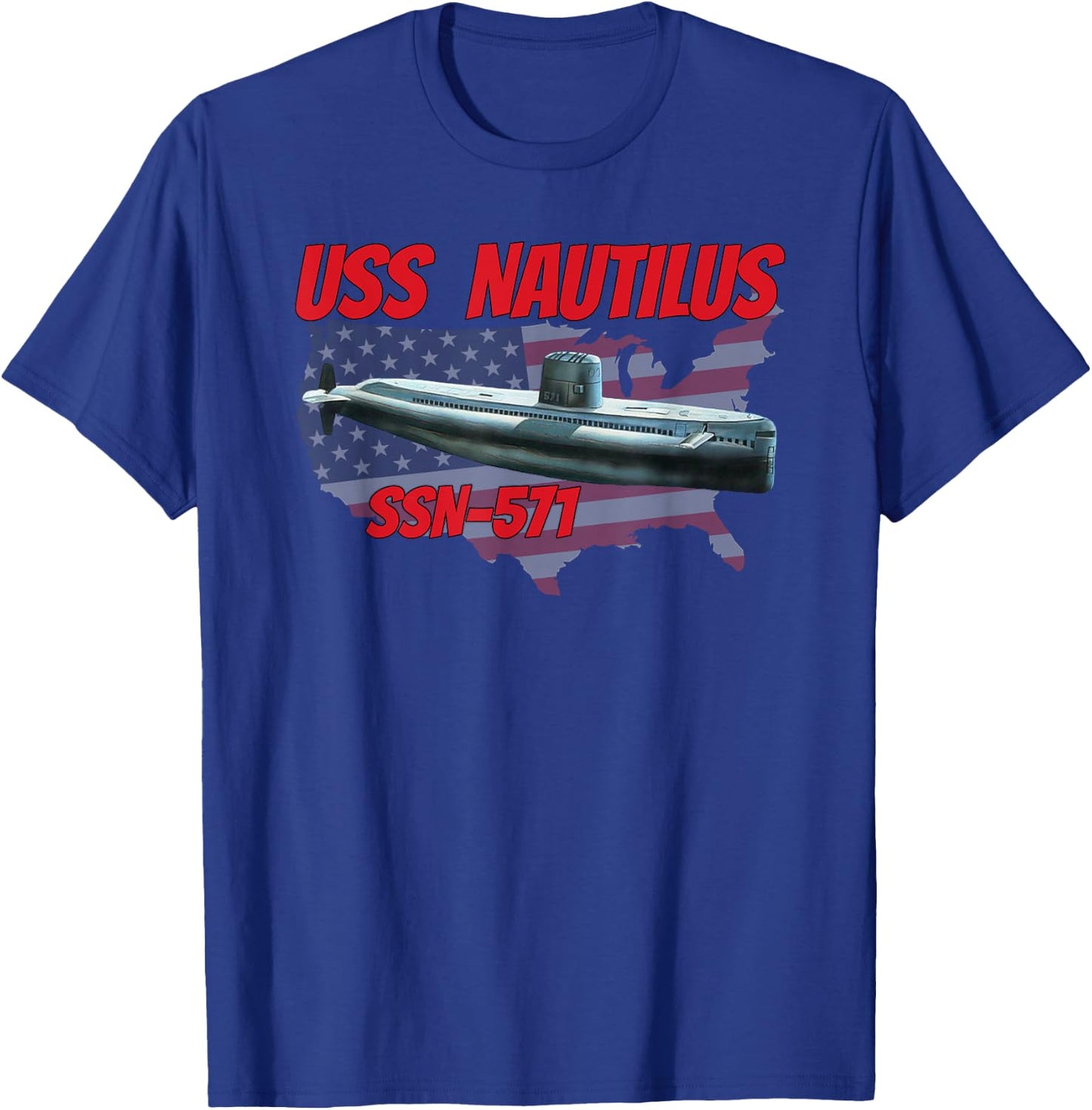 USS Nautilus SSN-571 Submarine Veterans Day Father Grandpa T-Shirt - T-Shirt | Royal