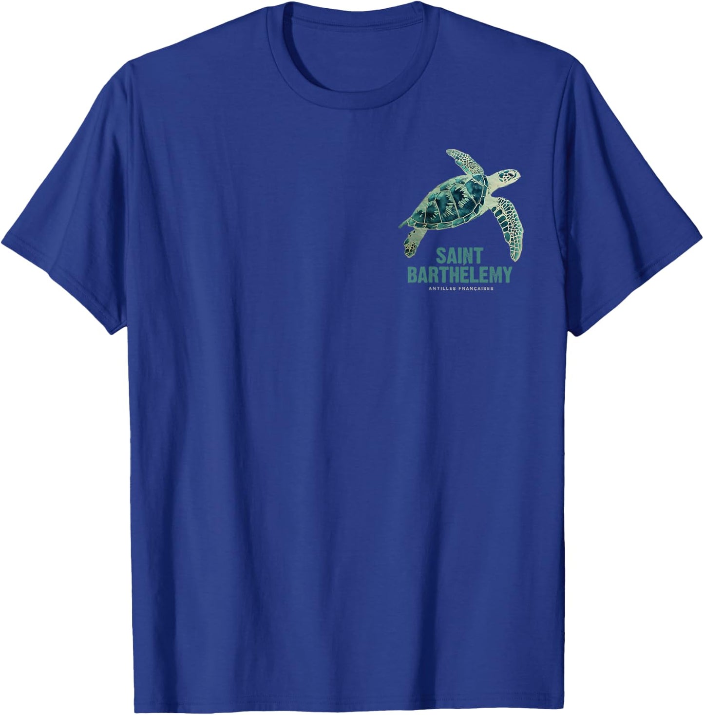 St Barts Caribbean Vintage St. Barths Ocean Sea Turtle T-Shirt - T-Shirt | Royal