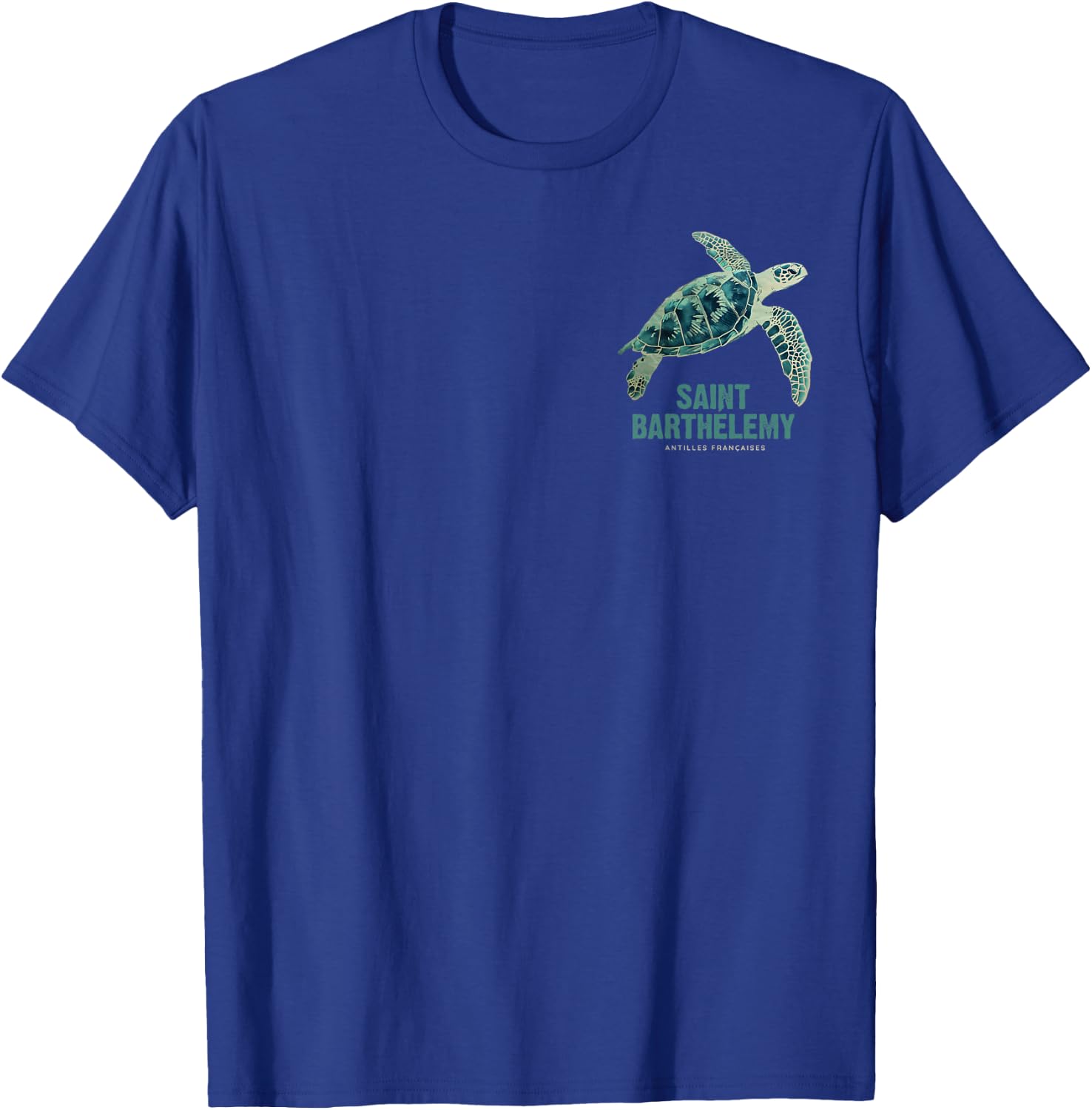 St Barts Caribbean Vintage St. Barths Ocean Sea Turtle T-Shirt - T-Shirt | Royal