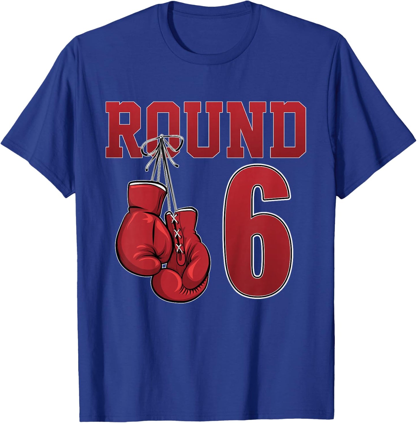 Kids 6th Birthday Boxing Boy 6 Years Old Boxer Bday Party T-Shirt - T-Shirt | Royal