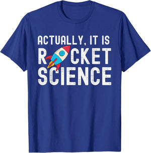 Actually It Is Rocket Science Math Engineering Teacher Men Women Kids T-Shirt - T-Shirt | Royal