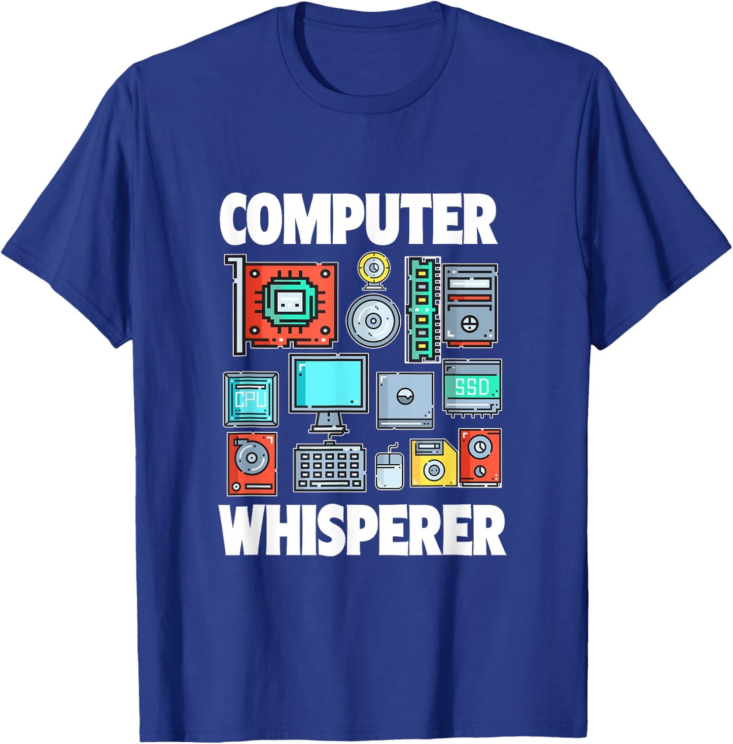 Funny Computer Whisperer Tech Support Computer Parts Novelty T-Shirt - T-Shirt | Royal