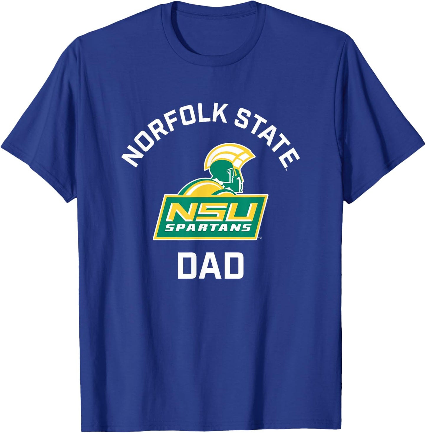 Norfolk State University Spartans Arched Dad T-Shirt - T-Shirt | Royal