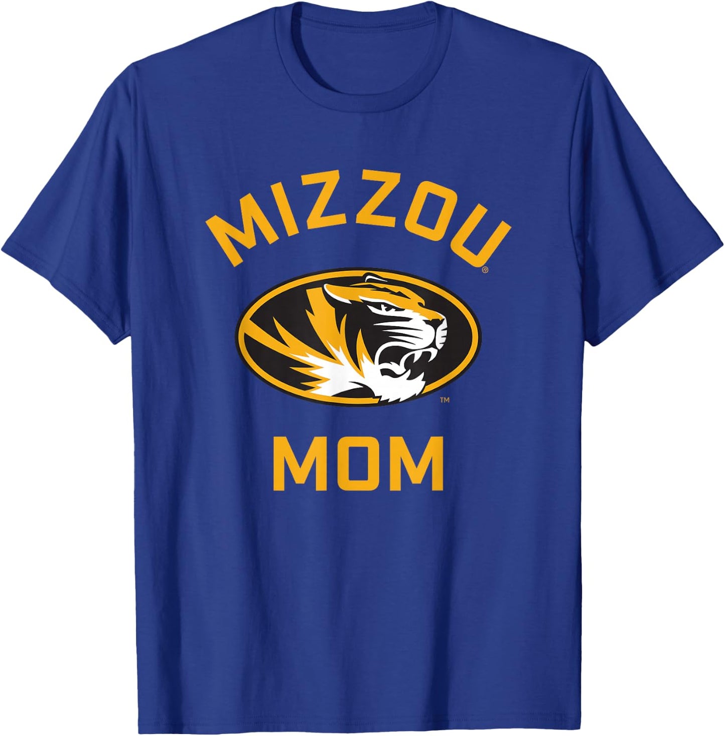 University of Missouri Mizzou Tigers Arched Mom T-Shirt - T-Shirt | Royal
