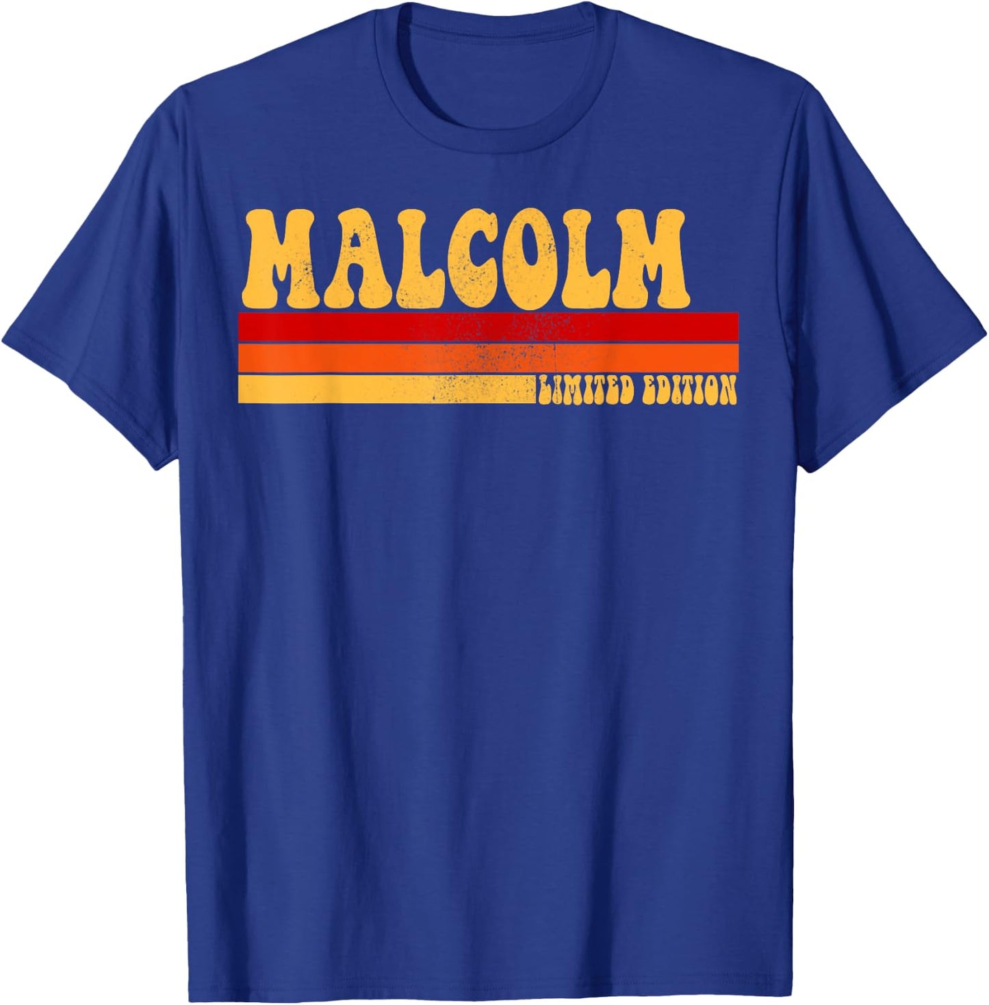 MALCOLM Name Personalized Idea Men Retro Vintage MALCOLM T-Shirt - T-Shirt | Royal