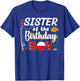 Sister of The Birthday Boy Fishing Family Matching Bday T-Shirt - T-Shirt | Royal