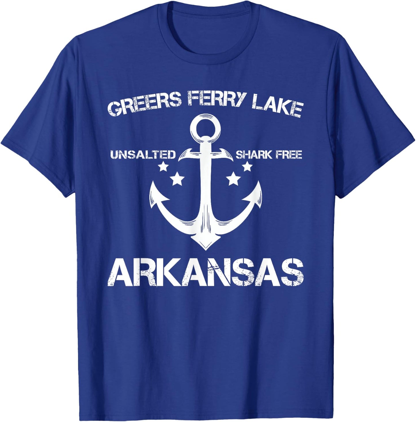 GREERS FERRY LAKE ARKANSAS Funny Fishing Camping Summer Gift Men Women Kids T-Shirt - T-Shirt | Royal