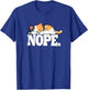 Kawaii Kids Girls NOPE Calico Cat Lover T-Shirt - T-Shirt | Royal