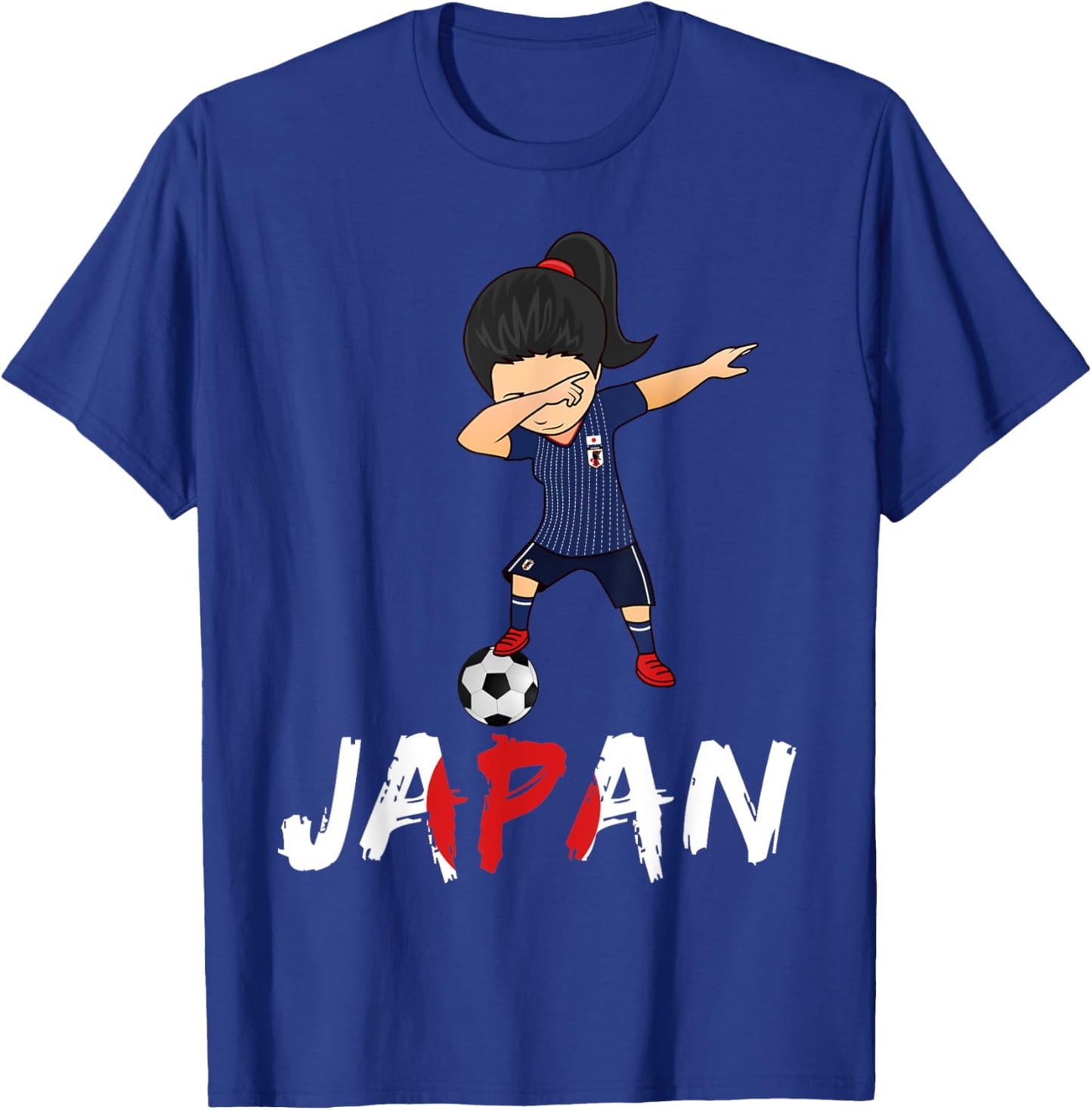 Japan Soccer Girl , Dabbing Football 2018 Jersey T-Shirt - T-Shirt | Royal