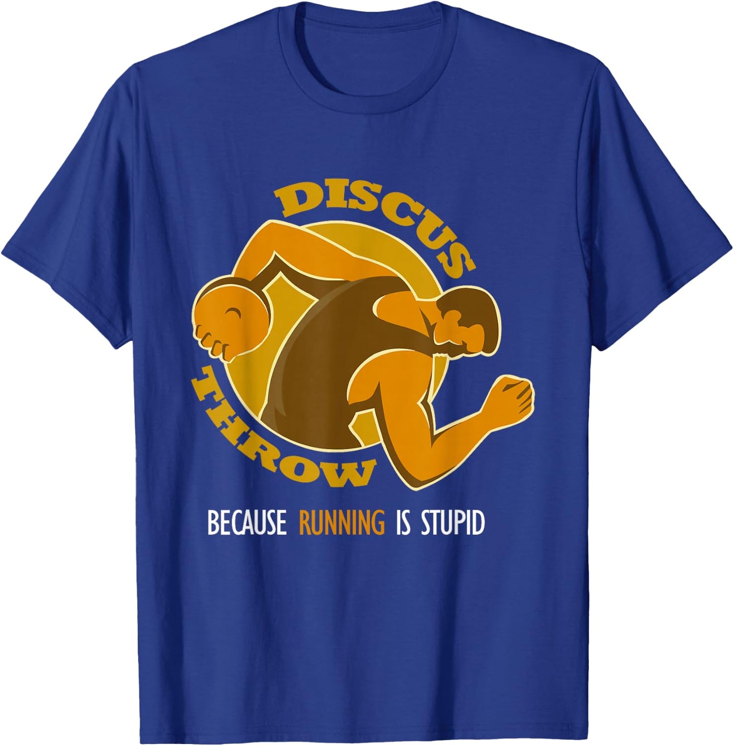 Discus Throw vs. Runners, Track T Shirt T-Shirt - T-Shirt | Royal