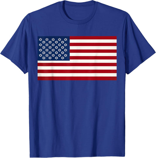 United States of Isreal - Star of David Flag T-Shirt - T-Shirt | Royal