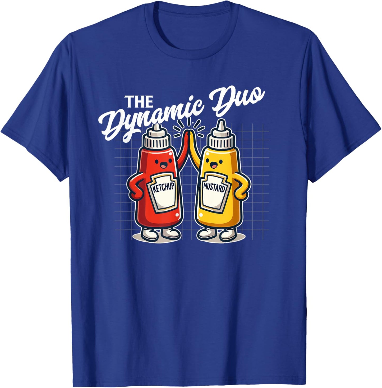 Ketchup Mustard Dynamic Duo Best Friends Funny Condiment T-Shirt - T-Shirt | Royal