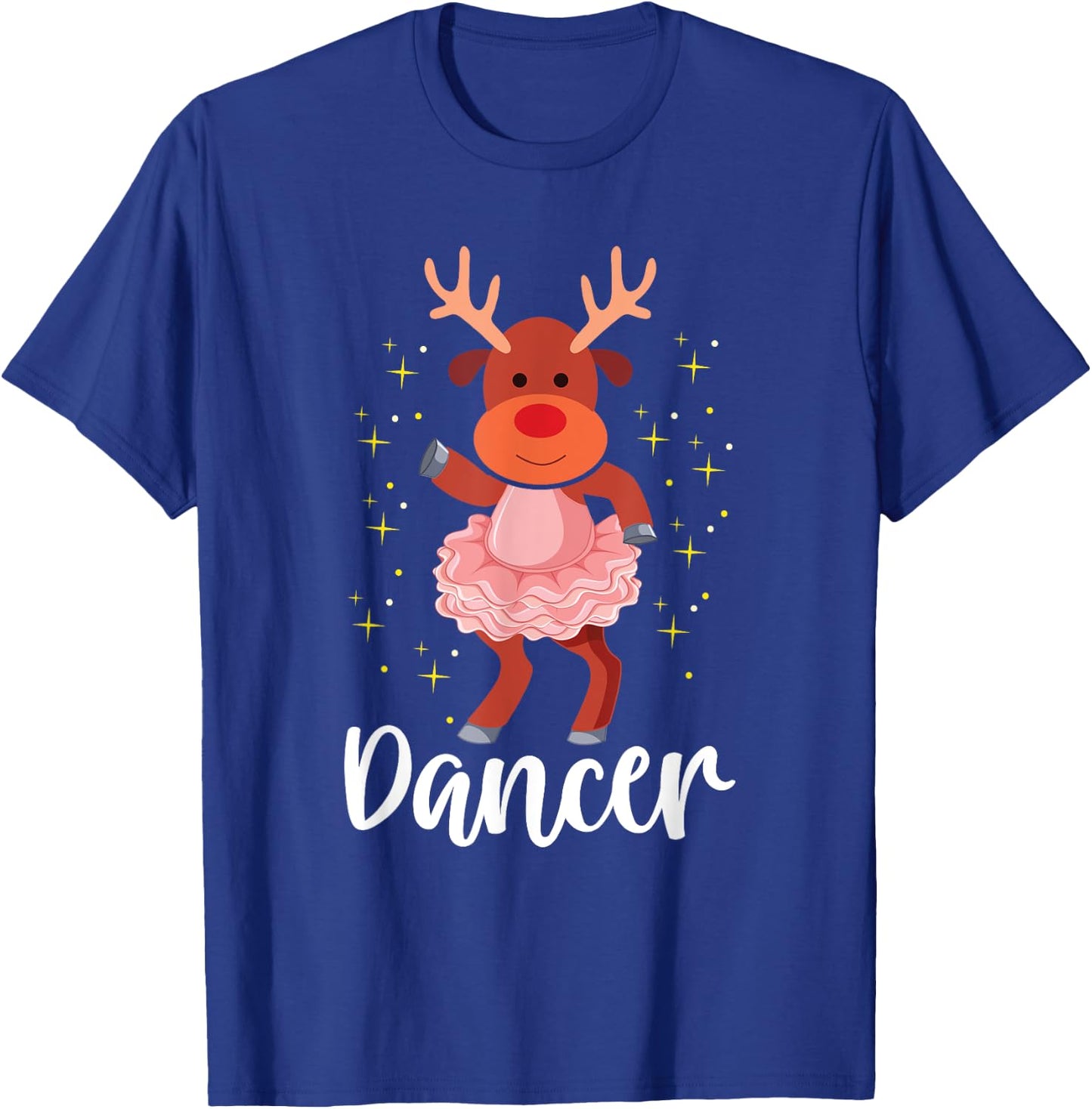 Dancer Christmas Dancing Reindeer Cute Deer Dancer Dance T-Shirt - T-Shirt | Royal