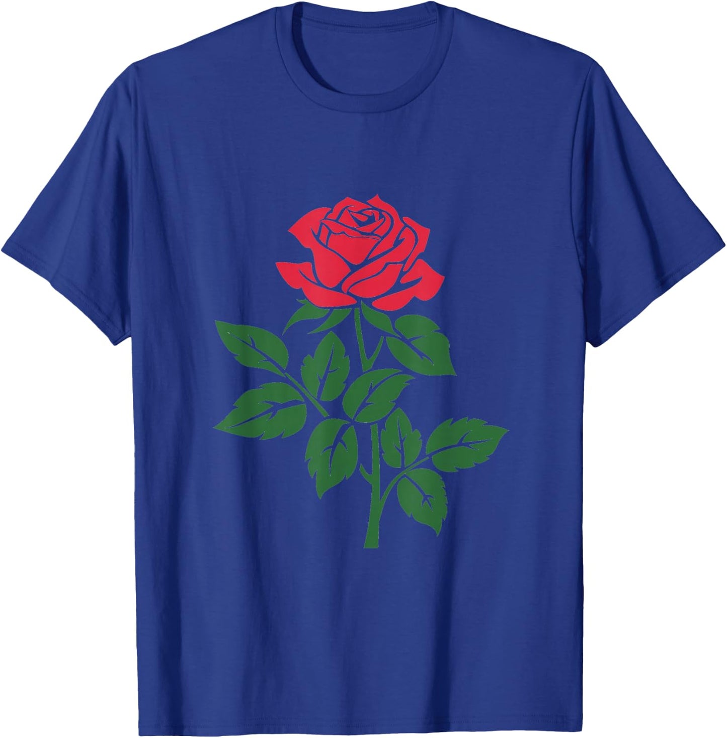 Rose Flower Floral Romantic Love Valentines Day Graphic T-Shirt - T-Shirt | Royal