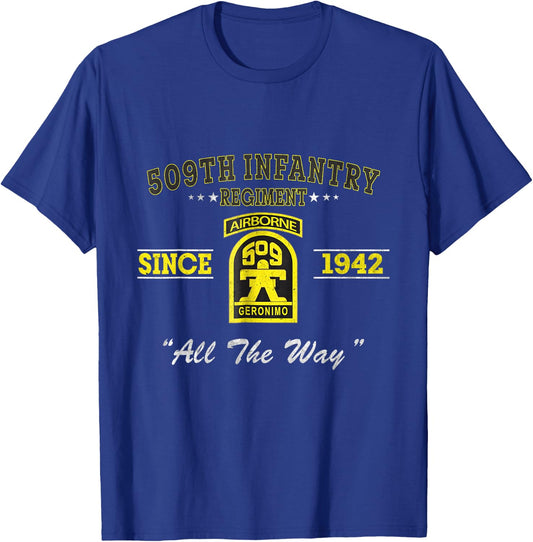 509th Infantry Regiment Veteran Military Father Day T-Shirt - T-Shirt | Royal