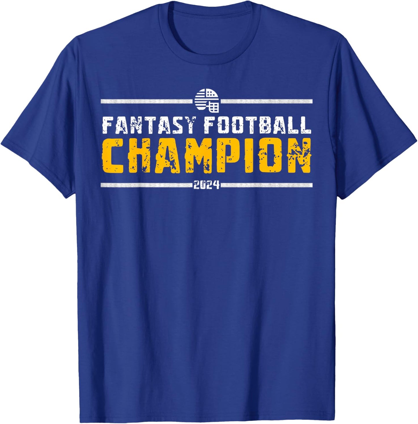 Fantasy League Champ 2024 Winner Fantasy Football Champion , Small, Black T-Shirt - T-Shirt | Royal