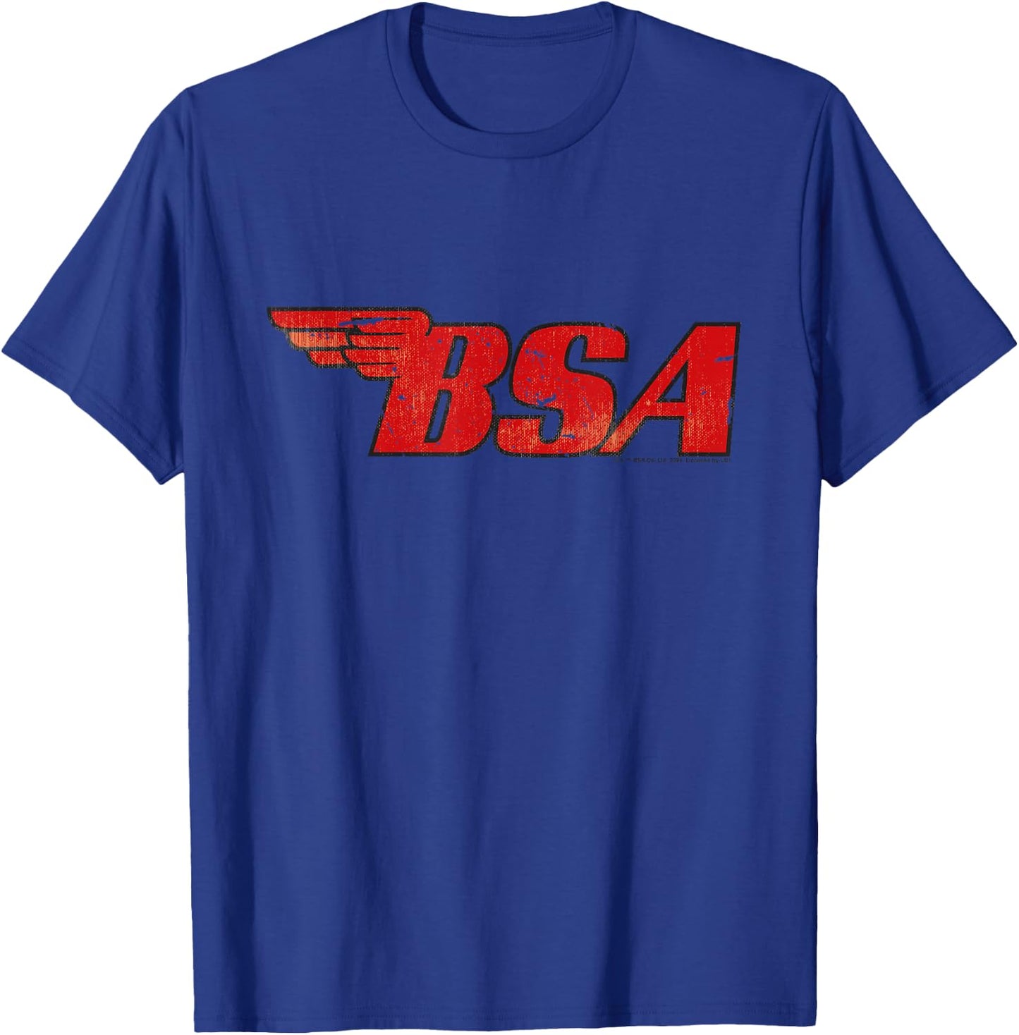 BSA Motorcycle Logo Distressed Effect Father's Day T-Shirt - T-Shirt | Royal