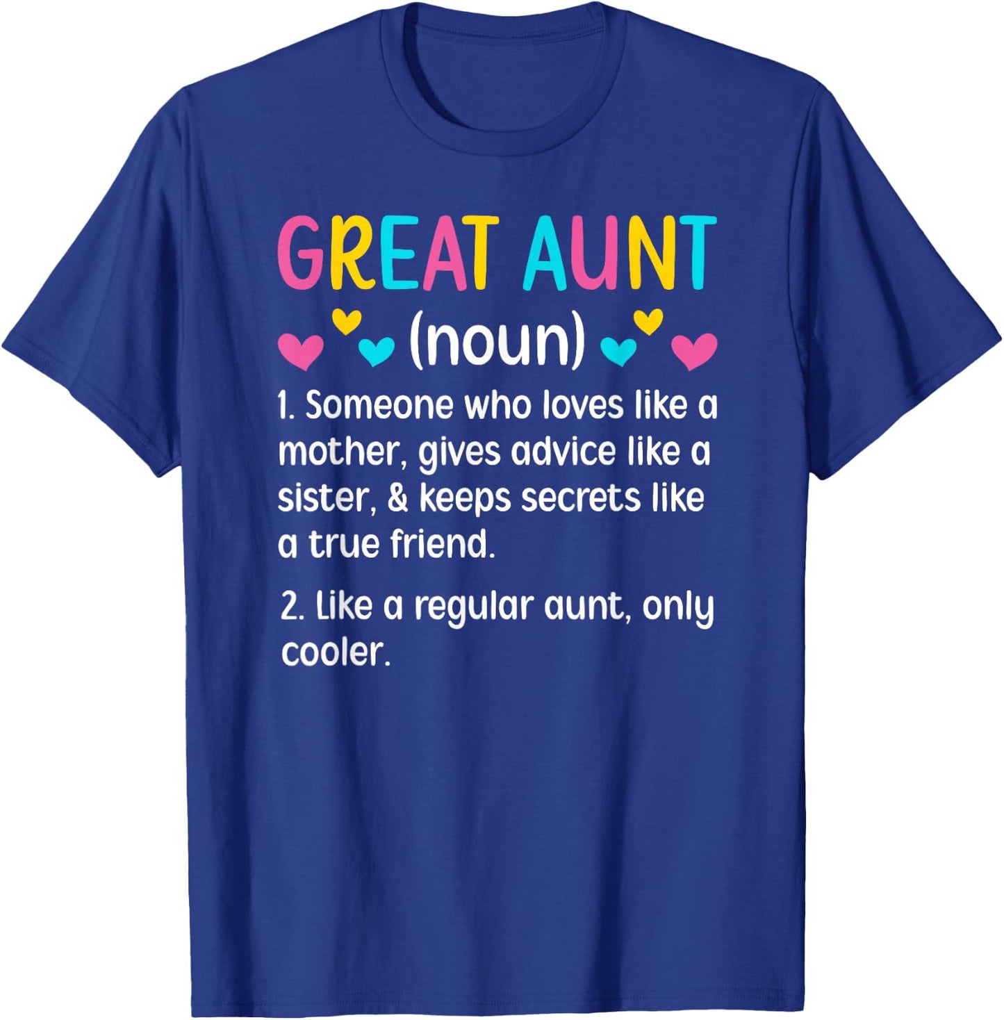Great Aunt Definition Great Auntie T-Shirt - T-Shirt | Royal