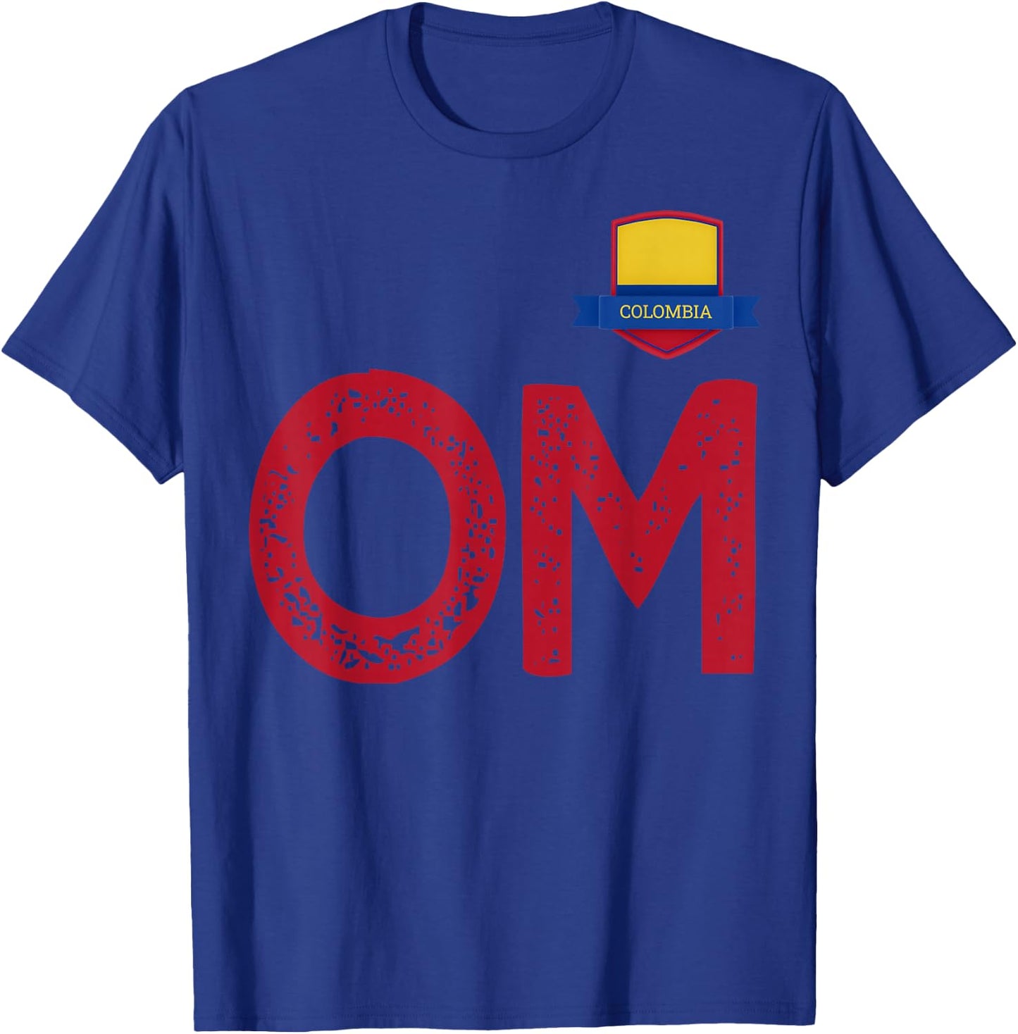 Colombia Human-Flag Letter O and M Colombian T-Shirt - T-Shirt | Royal