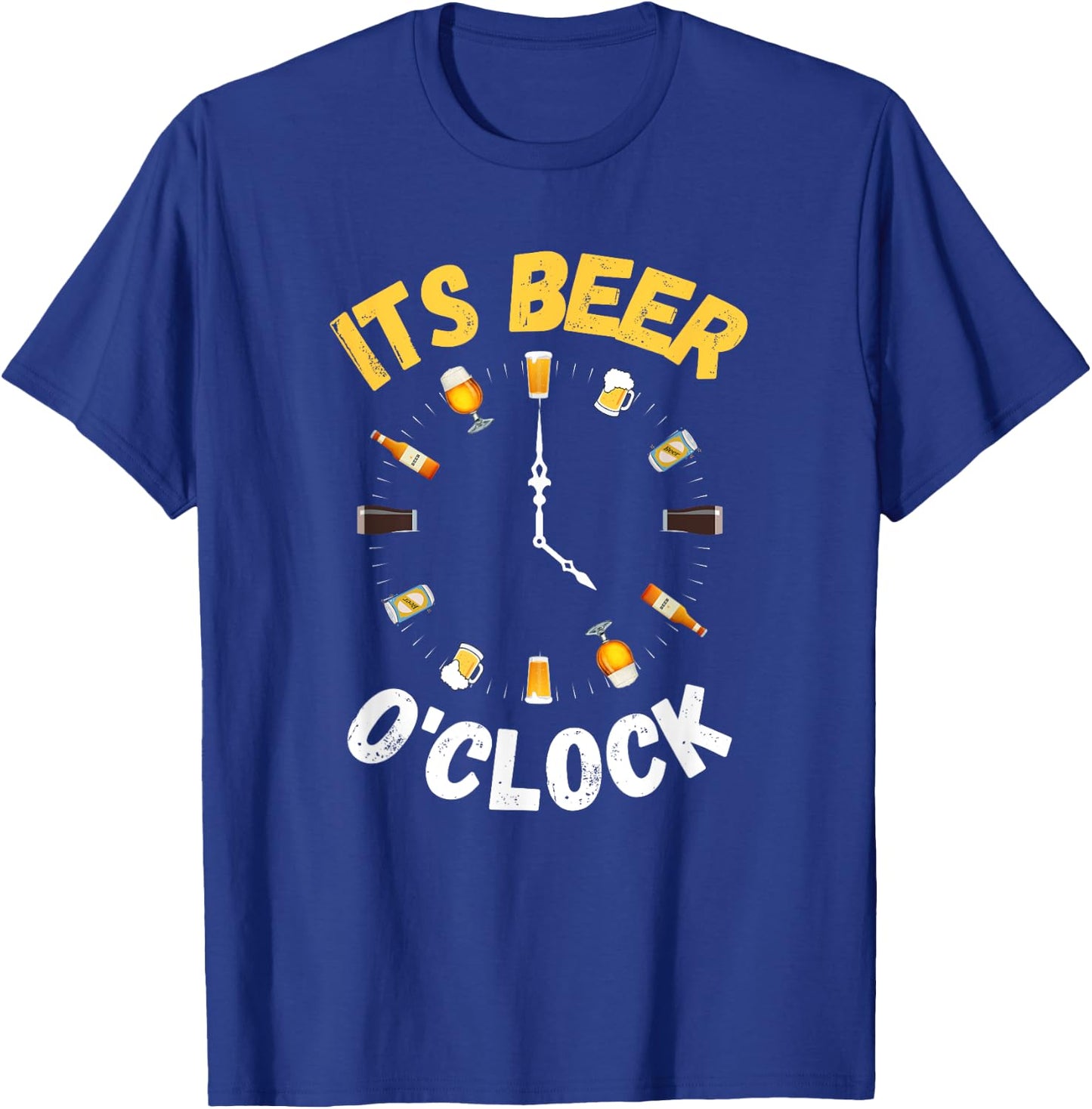 Funny Beer o Clock for National Beer Day Fathers Day T-Shirt - T-Shirt | Royal
