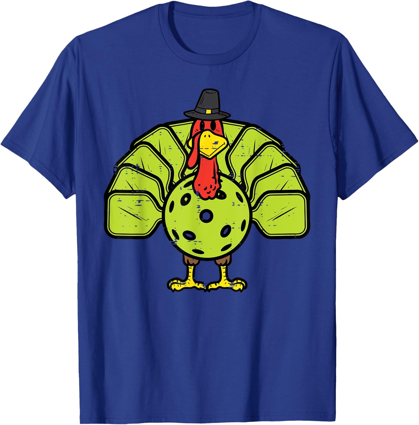Thanksgiving Turkey Pickleball Pickle Ball Men Women Kids T-Shirt - T-Shirt | Royal