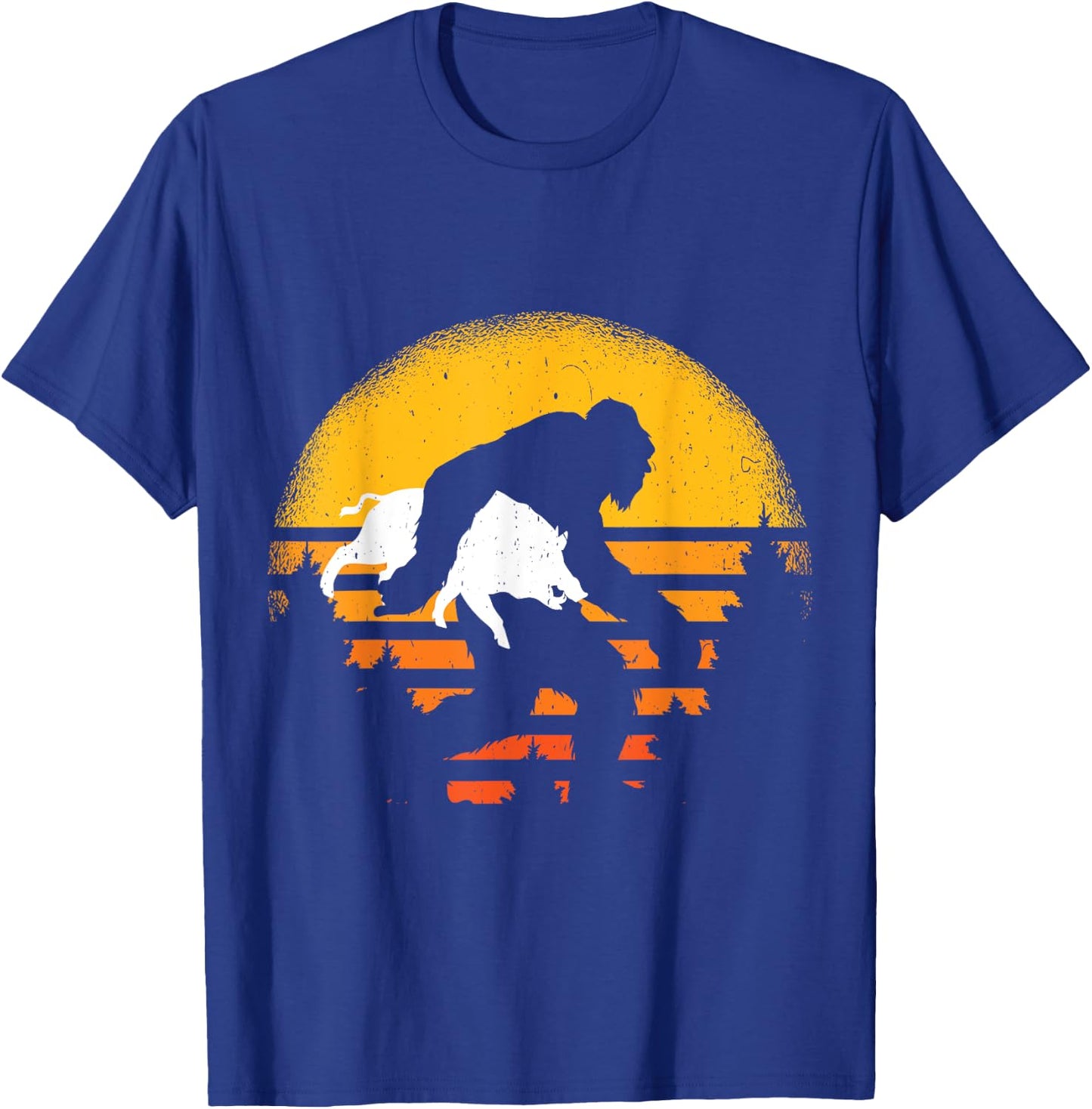 Funny Hog hunting boar hunter T-Shirt - T-Shirt | Royal