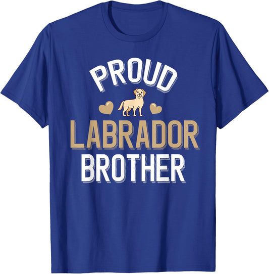 Cute Proud Yellow Lab Brother T-Shirt - T-Shirt | Royal