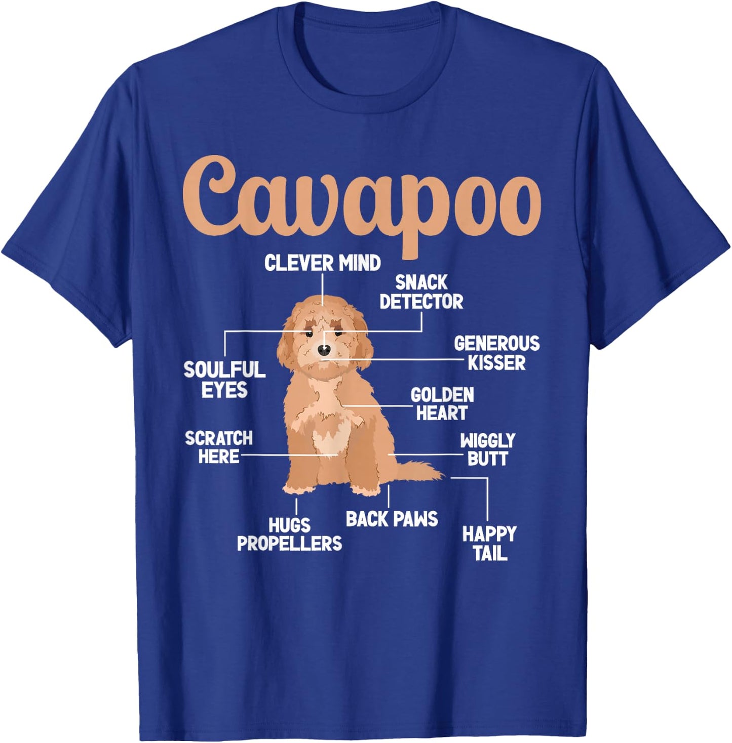 Cavapoo Anatomy Cavapoo Lover Cavapoo Owner T-Shirt - T-Shirt | Royal