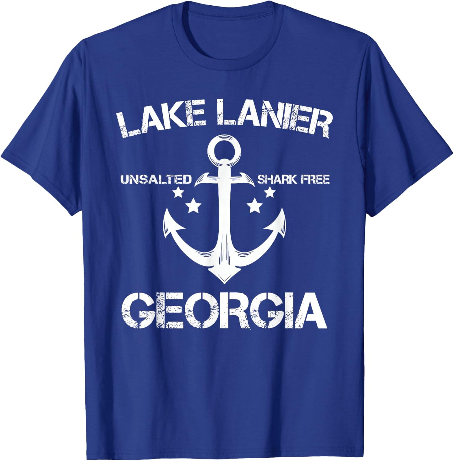 LAKE LANIER GEORGIA Funny Fishing Camping Summer Gift Women Girls Kids T-Shirt - T-Shirt | Royal