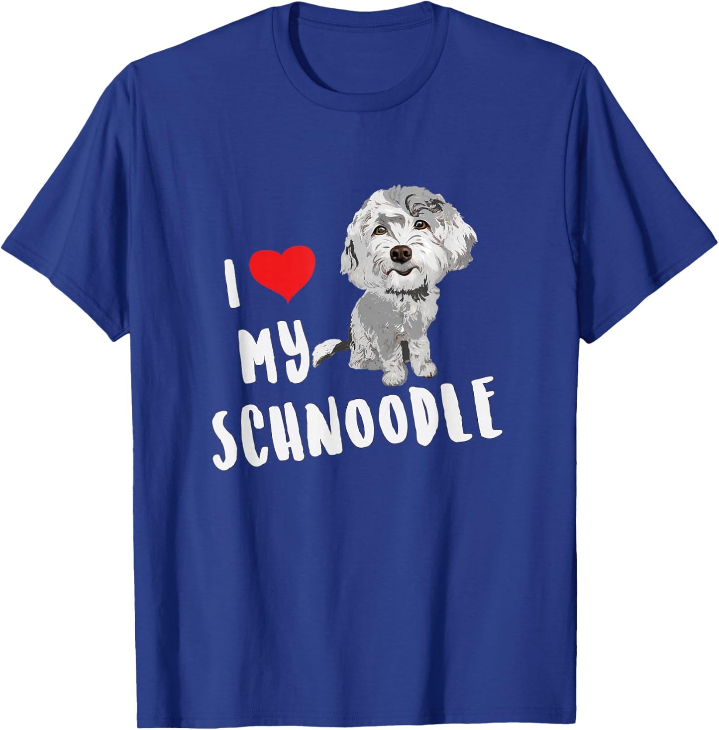 I Love My Schnoodle Design Funny Cute Dog Men Women Kids T-Shirt - T-Shirt | Royal