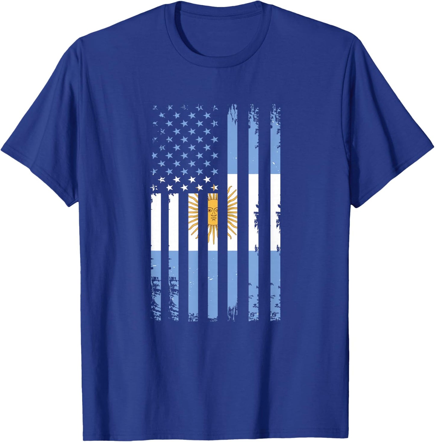 Argentinian American Flag Argentina Usa Argentine T-Shirt - T-Shirt | Royal