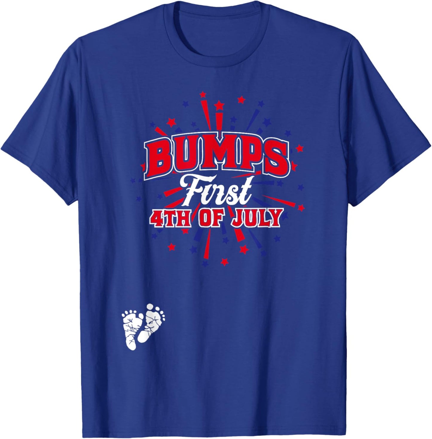 Bumps First 4th of July T Shirt Funny Pregnancy Announcement T-Shirt - T-Shirt | Royal