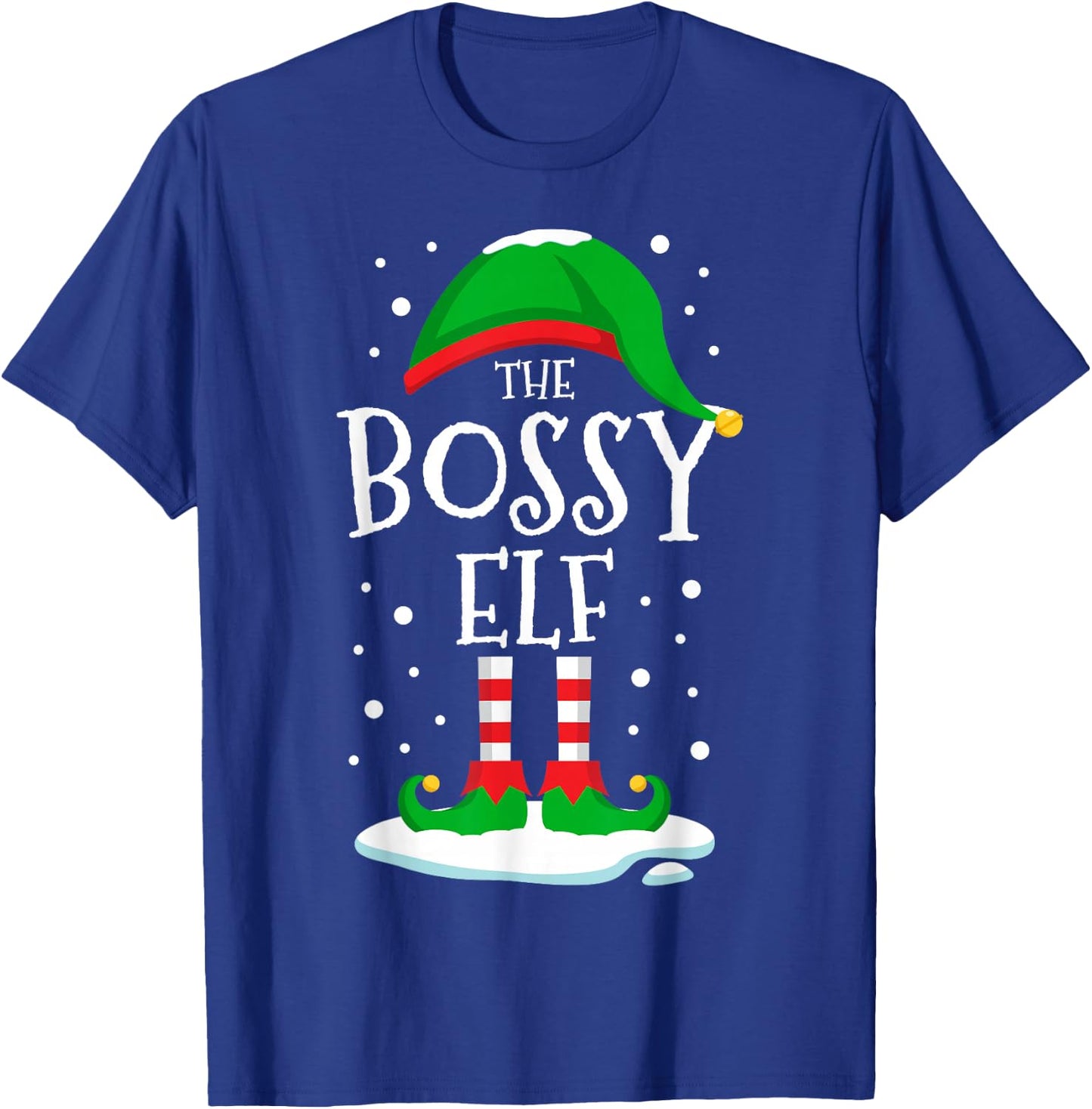 The Bossy Elf Christmas Family Matching Xmas Group Funny T-Shirt - T-Shirt | Royal