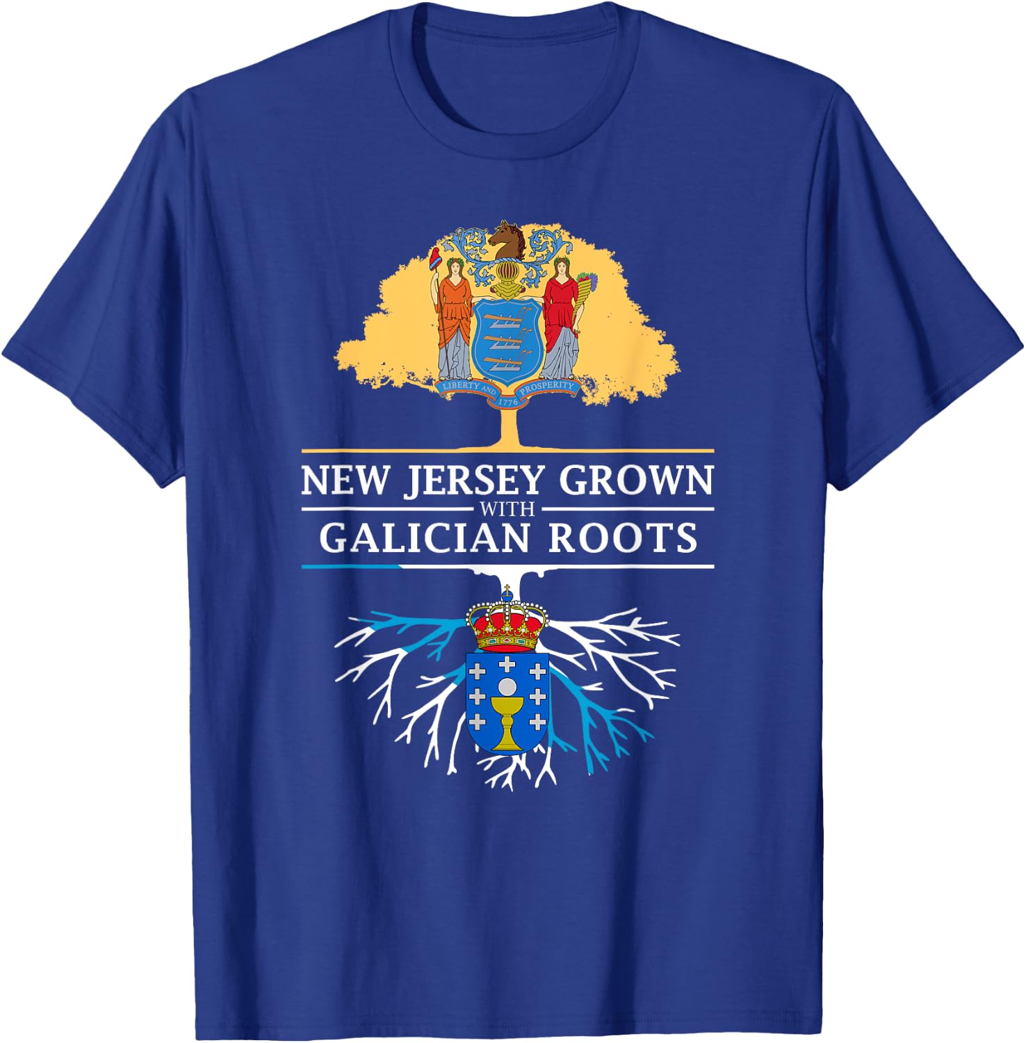 New Jersey Grown with Galician Roots - Galicia T-Shirt - T-Shirt | Royal