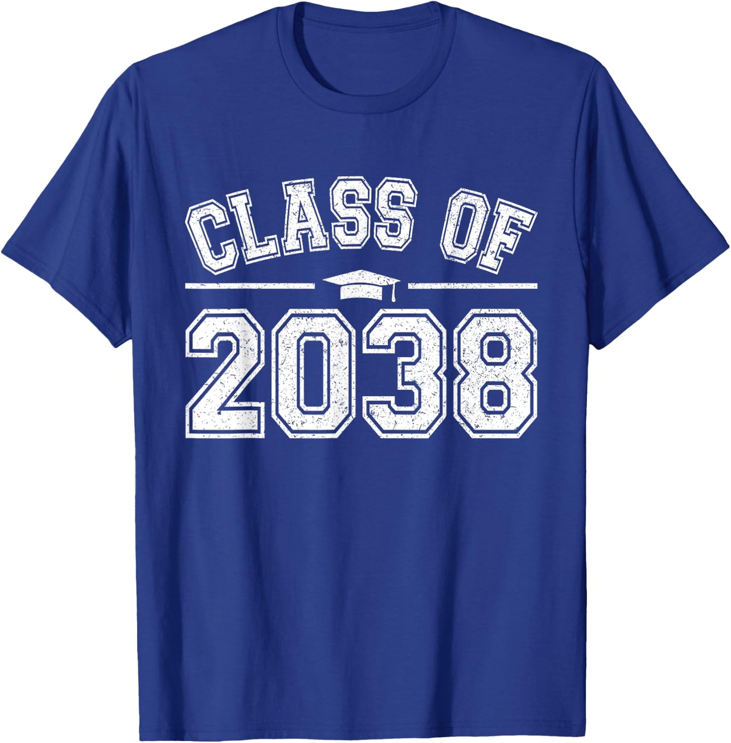 Preschool Class of 2038 Grow With Me Graduation 2038 Vintage T-Shirt - T-Shirt | Royal
