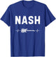 Nash Guitar Heartbeat Music Guitarist Retro Vintage T-Shirt - T-Shirt | Royal