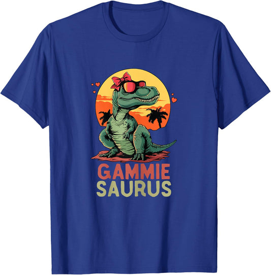 GammieSaurus Dino Dinosaur Gammie-Saurus T-Rex Funny Trex T-Shirt - T-Shirt | Royal