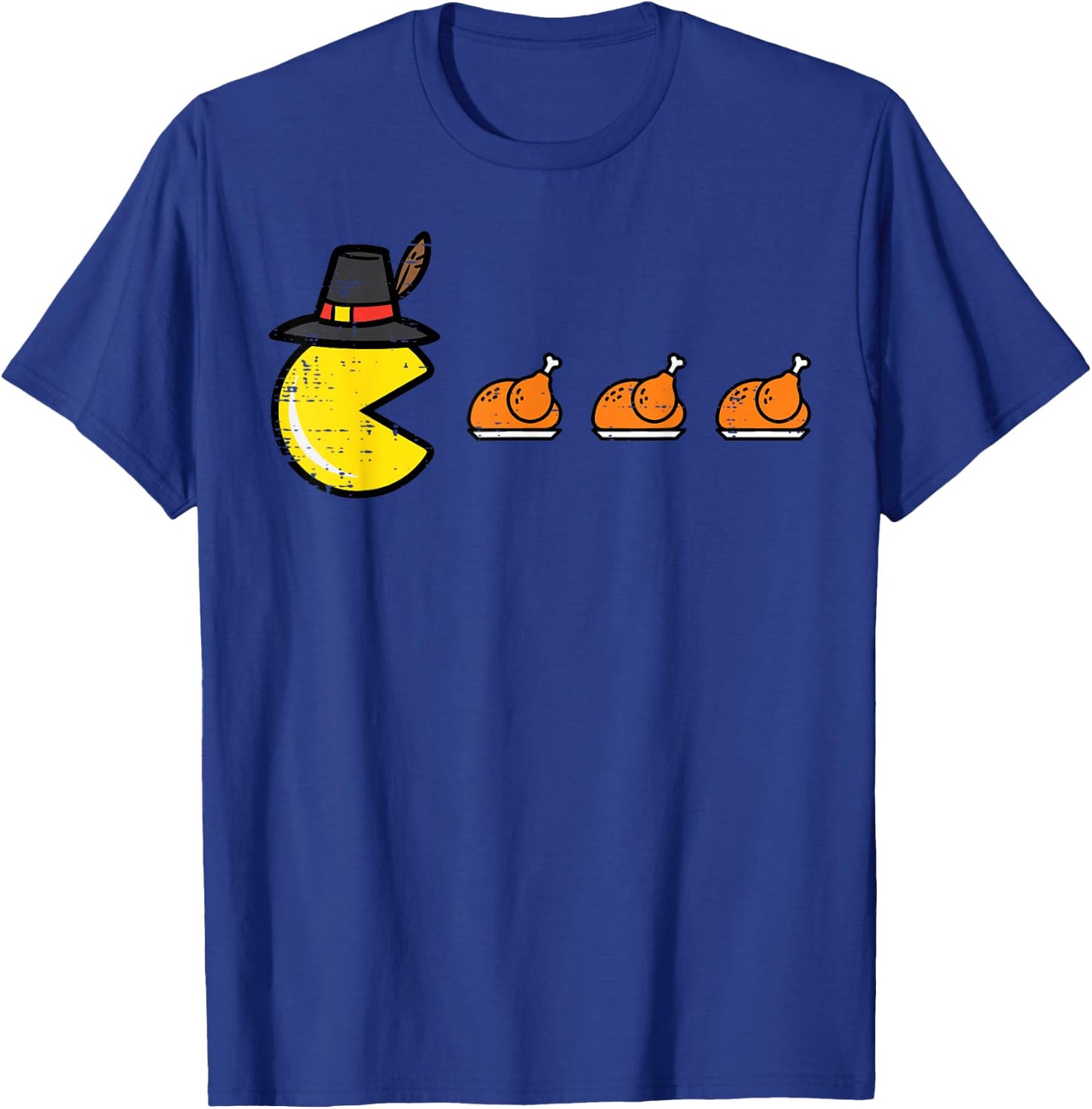 Thanksgiving Video Game Eating Turkey Gamer Men Women Kids T-Shirt - T-Shirt | Royal