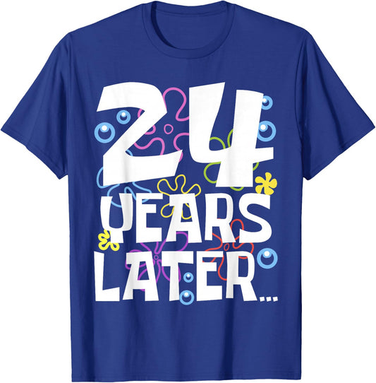 24 YEARS LATER 24th 24 year Old Birthday Gifts Women Men T-Shirt - T-Shirt | Royal
