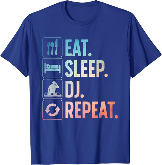 Cool DJ Art Women Disc Jockey Music Producer EDM DJ T-Shirt - T-Shirt | Royal