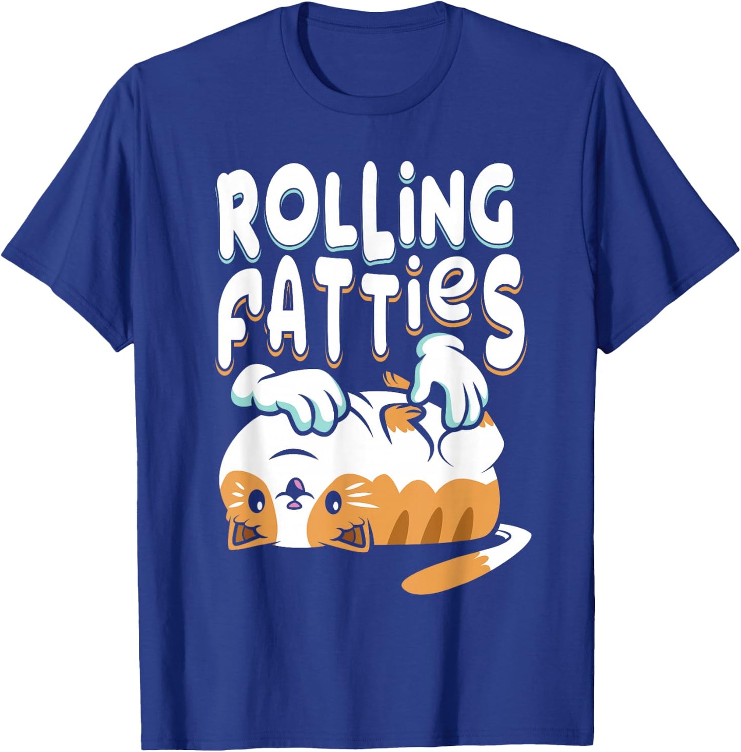 Rolling Fatties Chonk Cat Lover Gift Cat Mum Cat T-Shirt - T-Shirt | Royal