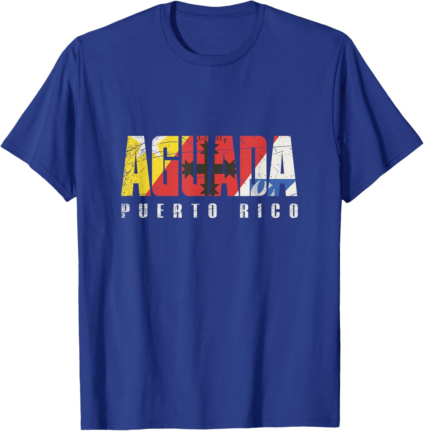 Aguada City in Puerto Rico, Aguada Flag T-Shirt - T-Shirt | Royal