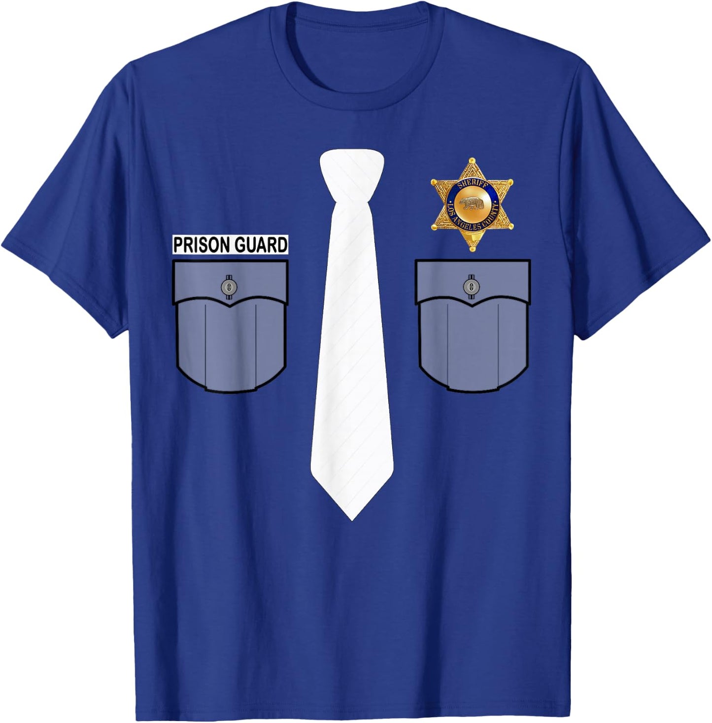 Prison Guard Police Officer Sheriff Funny Costume Gift T-Shirt - T-Shirt | Royal