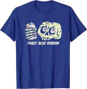 Pabst Blue Ribbon | Halloween Skull Can T-Shirt - T-Shirt | Royal