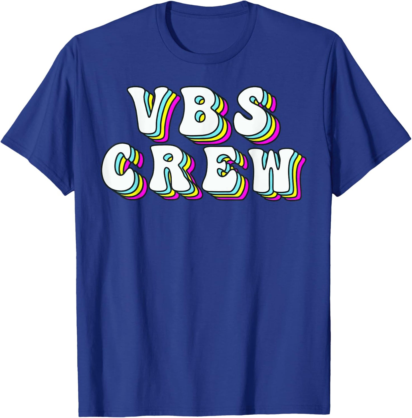 Retro VBS Crew VBS 2024 Vacation Bible School Christian T-Shirt - T-Shirt | Royal