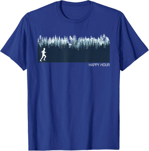 Happy Hour Running Runner Funny Men I Like Running Everyday T-Shirt - T-Shirt | Royal