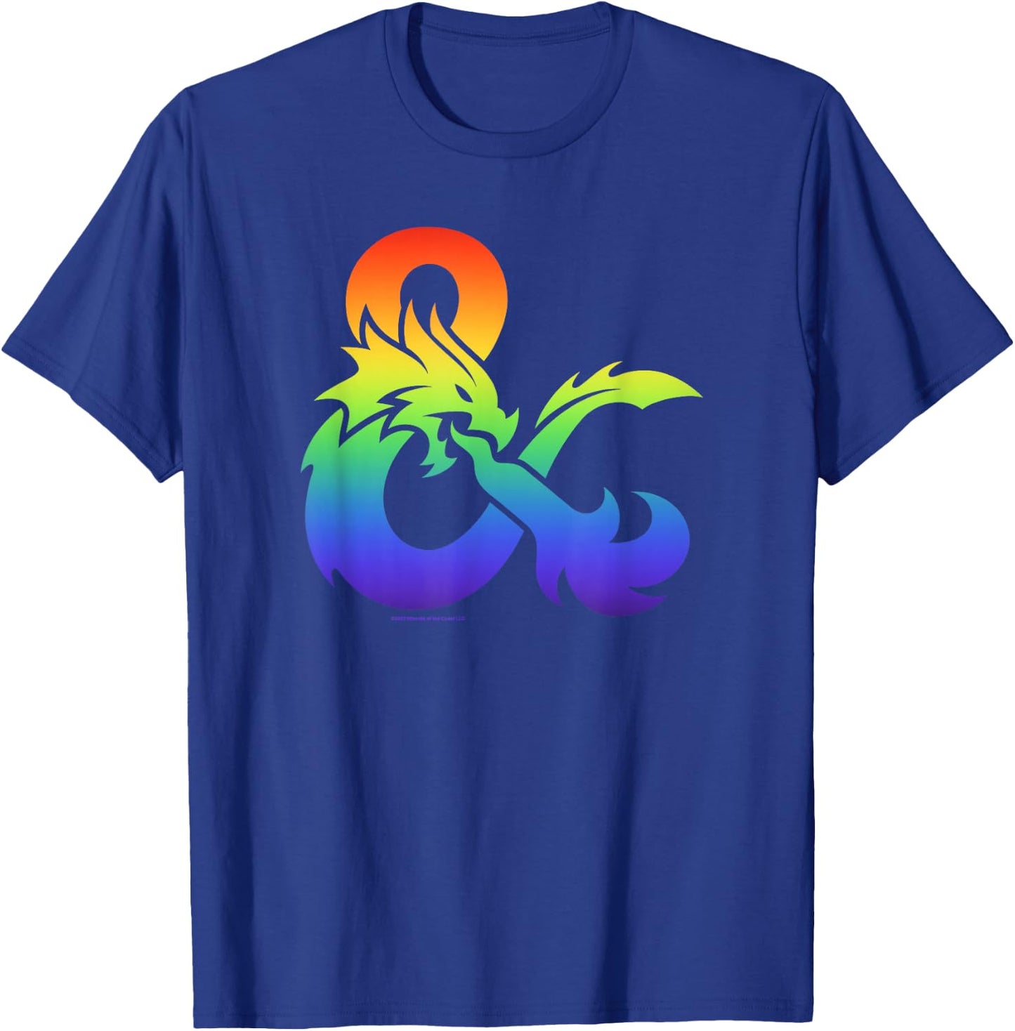 Dungeons & Dragons Gradient Rainbow Pride Logo T-Shirt - T-Shirt | Royal
